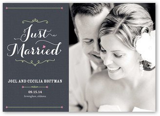 Wedding Announcements: Precious Moments Wedding Announcement, Grey, Matte, Signature Smooth Cardstock, Square