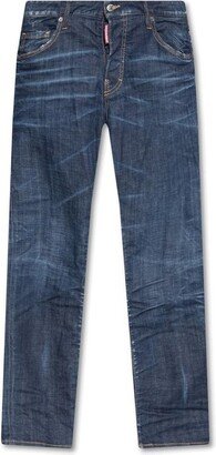 Low-Rise Distressed Jeans