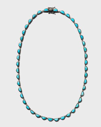 NAKARD Small Scallop Riviere Necklace in Turquoise