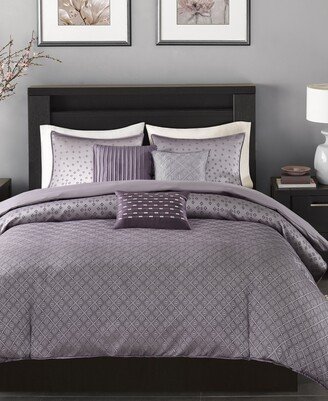 Biloxi Geometric Jacquard 6-Pc. Duvet Cover Set, King/California King