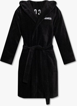 Black Hooded Bathrobe-AD