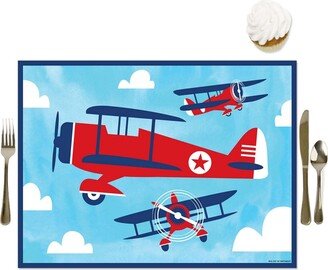 Big Dot Of Happiness Taking Flight - Airplane - Party Table Decor - Plane Party Placemats - 16 Ct