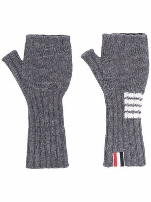 RWB stripe fingerless gloves