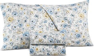 Damask Designs 550 Thread Count Printed Cotton 4-Pc. Sheet Set, Queen, Created for Macy's