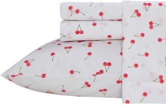 Poppy & Fritz 4 Piece Cherries Percale Sheet Set, Queen