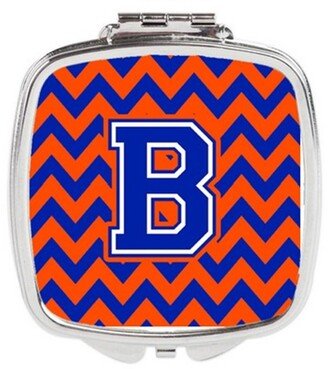 CJ1044-BSCM Letter B Chevron Orange & Blue Compact Mirror, 3 x 0.3 x 2.75 in.