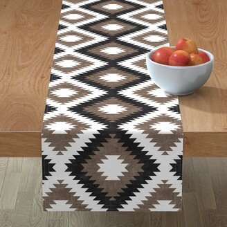 Table Runners: Tribal Southwest Boho Table Runner, 72X16, Brown