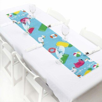 Big Dot Of Happiness Make a Splash - Pool Party - Petite Paper Table Runner - 12 x 60 inches