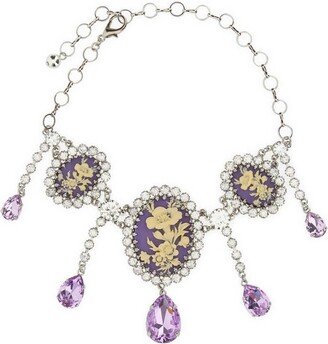 Floral Motif Embellished Necklace