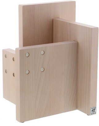 Italian Square Magnetic Beechwood Knife Block