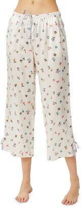 Petal Floral-Print Pajama Pants