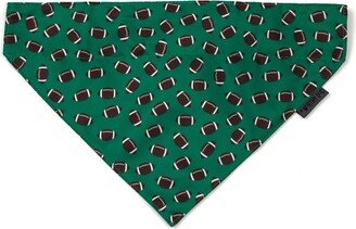 The Worthy Dog Footba Side-On Bandana Coar Accessory - Green - L