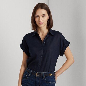 Lauren Petite Ralph Lauren Linen Short-Sleeve Shirt