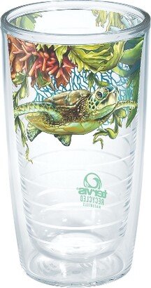 Tervis Recycled Made in Usa Double Walled Insulated Tumbler Travel Cup Keeps Drinks Cold & Hot, 16oz, Sea Turtle & Coral