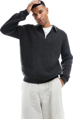 Collar Quarter Zip Sweater