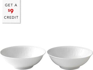 Set Of 2 Fluted Cereal Bowls With $9 Credit