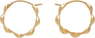 Gold Textured Hoop Earrings