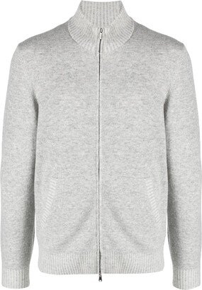 Boggi Milano Mélange-Effect Zip-Up Jumper