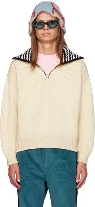 White Half-Zip Sweater-AA