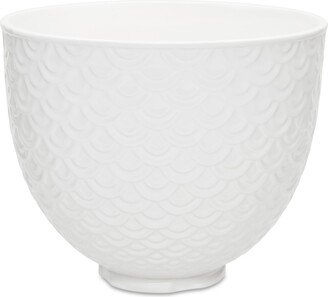 5-Qt. White Mermaid Lace Ceramic Bowl KSM2CB5TWM