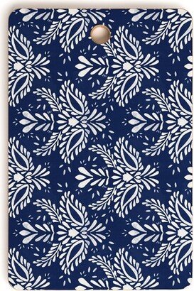 Marta Barragan Camarasa Pattern Indigo Watercolor Rectangle Cutting Board, 16