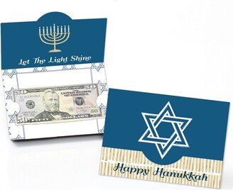 Big Dot of Happiness Happy Hanukkah - Chanukah Money and Gift Card Holders - Set of 8