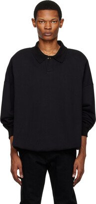 Black Press-Stud Polo