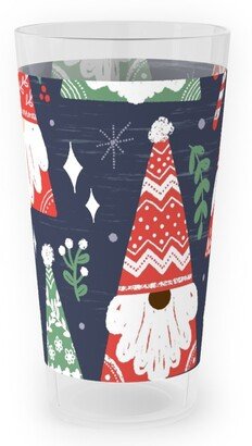 Outdoor Pint Glasses: Folk Gnomes Outdoor Pint Glass, Multicolor