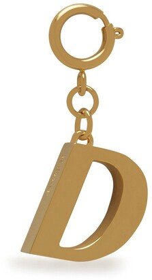 Alphabet Brass Keyring - D