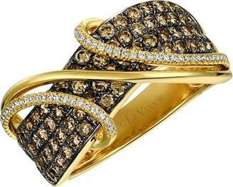 Chocolate Honey 14K 1.19 Ct. Tw. Diamond Half-Eternity Ring