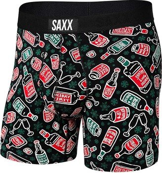 SAXX UNDERWEAR Ultra Boxer Brief Fly (Holiday Spirits/Black) Men's Underwear