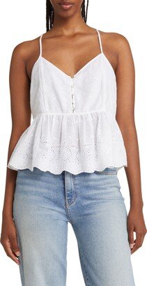 Schiffley Eyelet Peplum Camisole