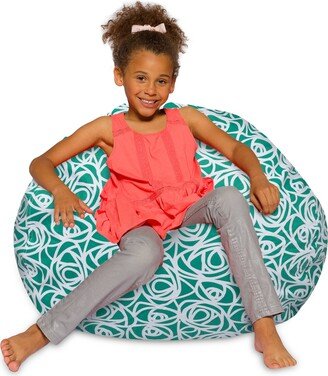 Posh Creations Kids Bean Bag Chair, Big Comfy Chair - Machine Washable Cover