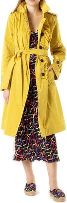 Violanti Belted Ruffled Trench Coat