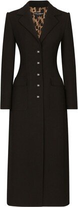 Fitted-Waist Single-Breasted Coat