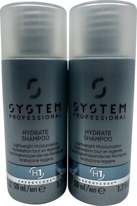 System Professional Hydrate Shampoo Dry Hair 1.7 OZ Set of 2