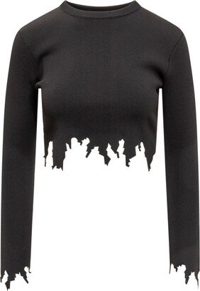 Crewneck Long-Sleeved Jumper-AZ