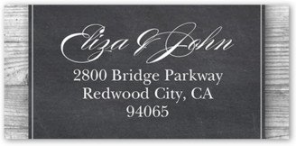 Address Labels: Chalk Wood Frame Address Label, Grey, Matte