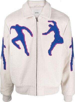 ARTE Jonah Pixel Dancer bomber jacket