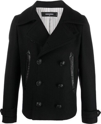 Double-Breasted Buttoned Coat-AA