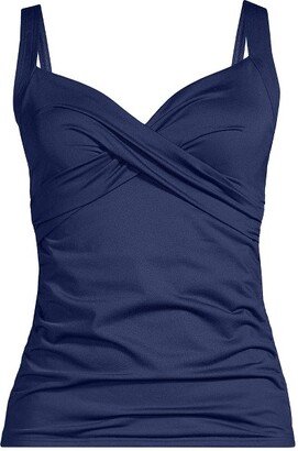 Land' End Women' Plu Size DDD-Cup Chlorine Reitant Tummy Control V-Neck Underwire Tankini Swimuit Top - 24w - Deep Sea Navy