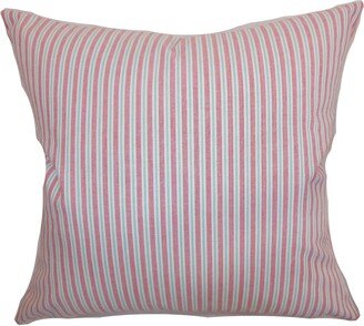 Debrah Stripes Euro Sham Pink - Pink/White