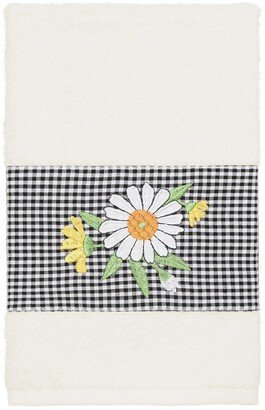 Daisy Embellished Hand Towel - Cream