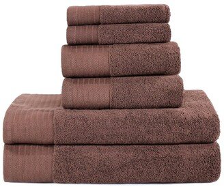 Turkish Cotton 6Pc Highly Absorbent Solid Towel Set-AB