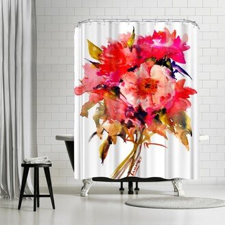 71 x 74 Shower Curtain, Peonies Suren by Suren Nersisyan