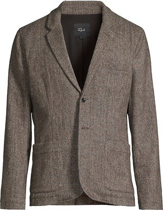 Reynard Wool-Blend Tweed Two-Button Blazer