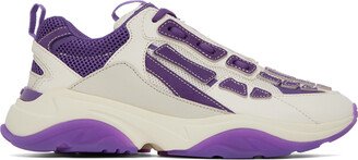 White & Purple Bone Runner Sneakers