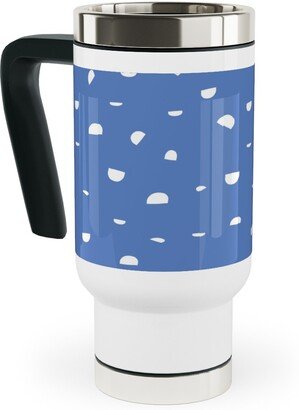 Travel Mugs: Shells - Blue Travel Mug With Handle, 17Oz, Blue