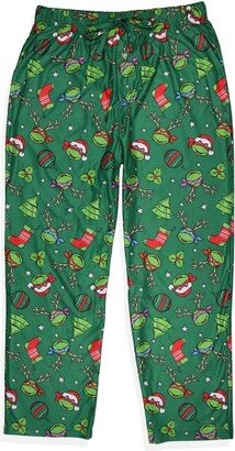 Teenage Mutant Ninja Turtles Mens' Christmas Characters Sleep Pajama Pants (M) Green