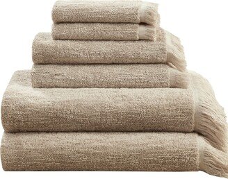 Ink & Ivy Nova Dobby Slub 6 Piece Cotton Towel Set